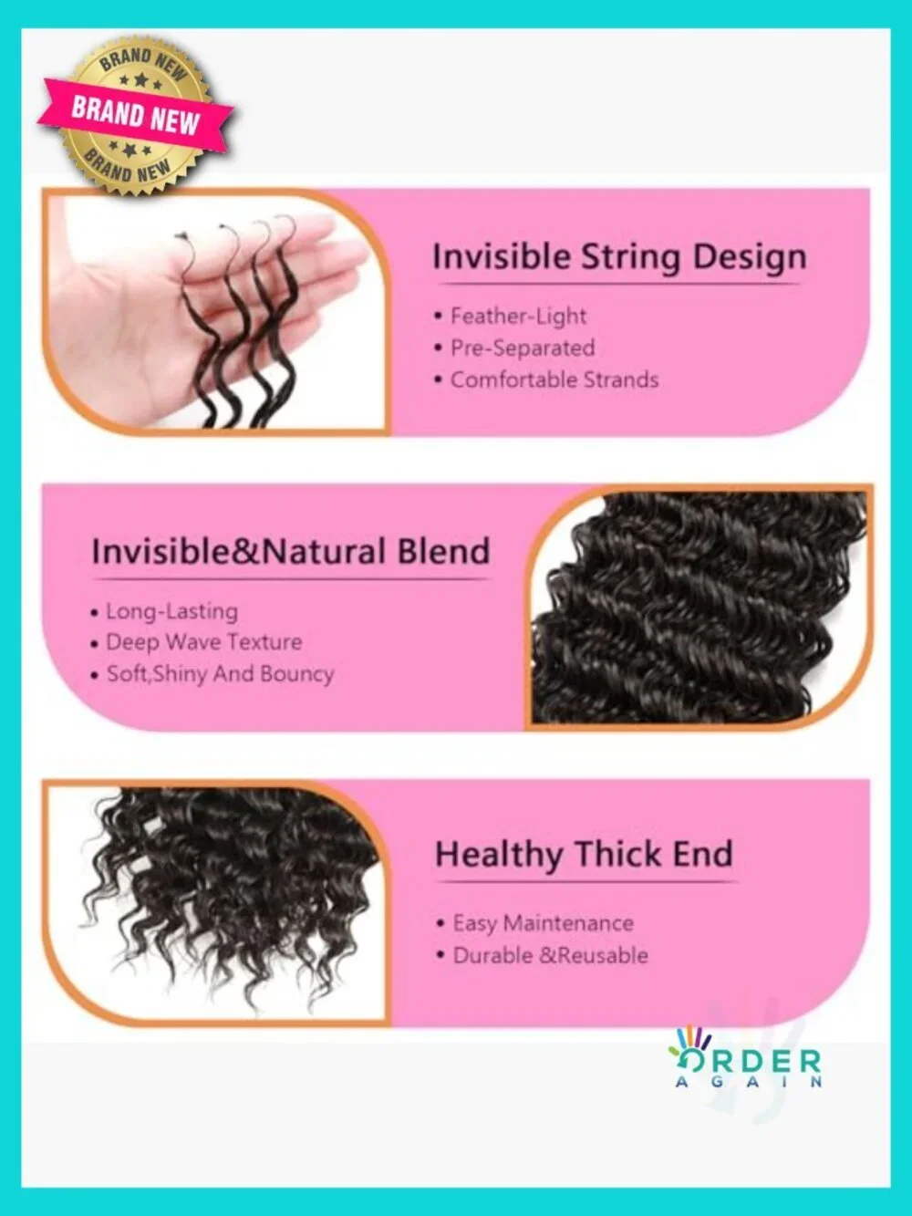 Curly Deep Wave Crochet Hair Synthetic Pre-Separated Feather Y2K Chic